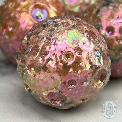 Angel Aura Sunstone Planetary Moon Carvings