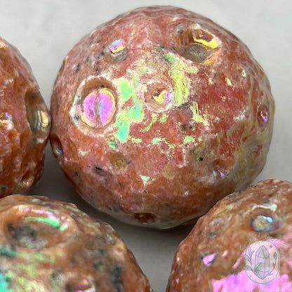 Angel Aura Sunstone Planetary Moon Carvings