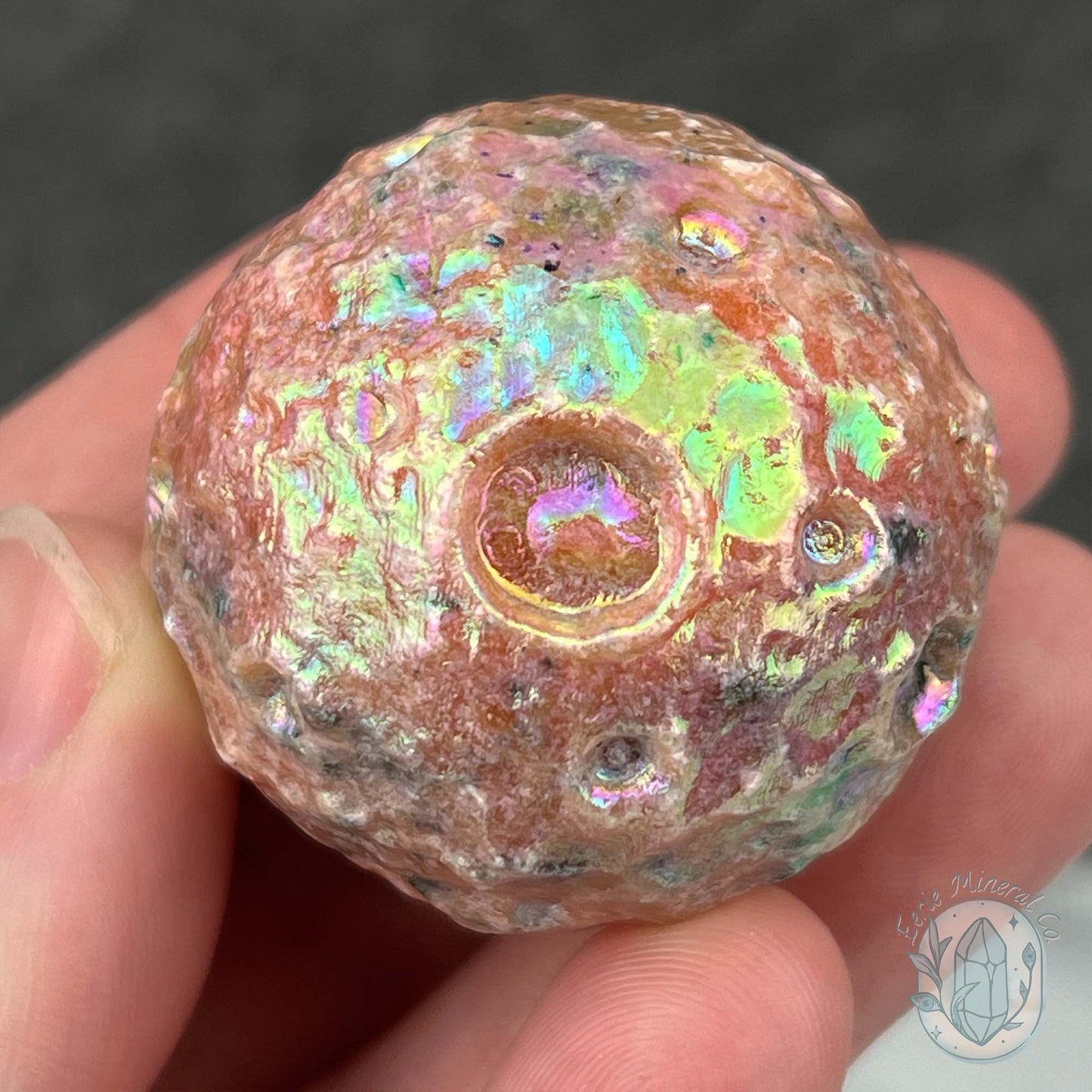 Angel Aura Sunstone Planetary Moon Carvings