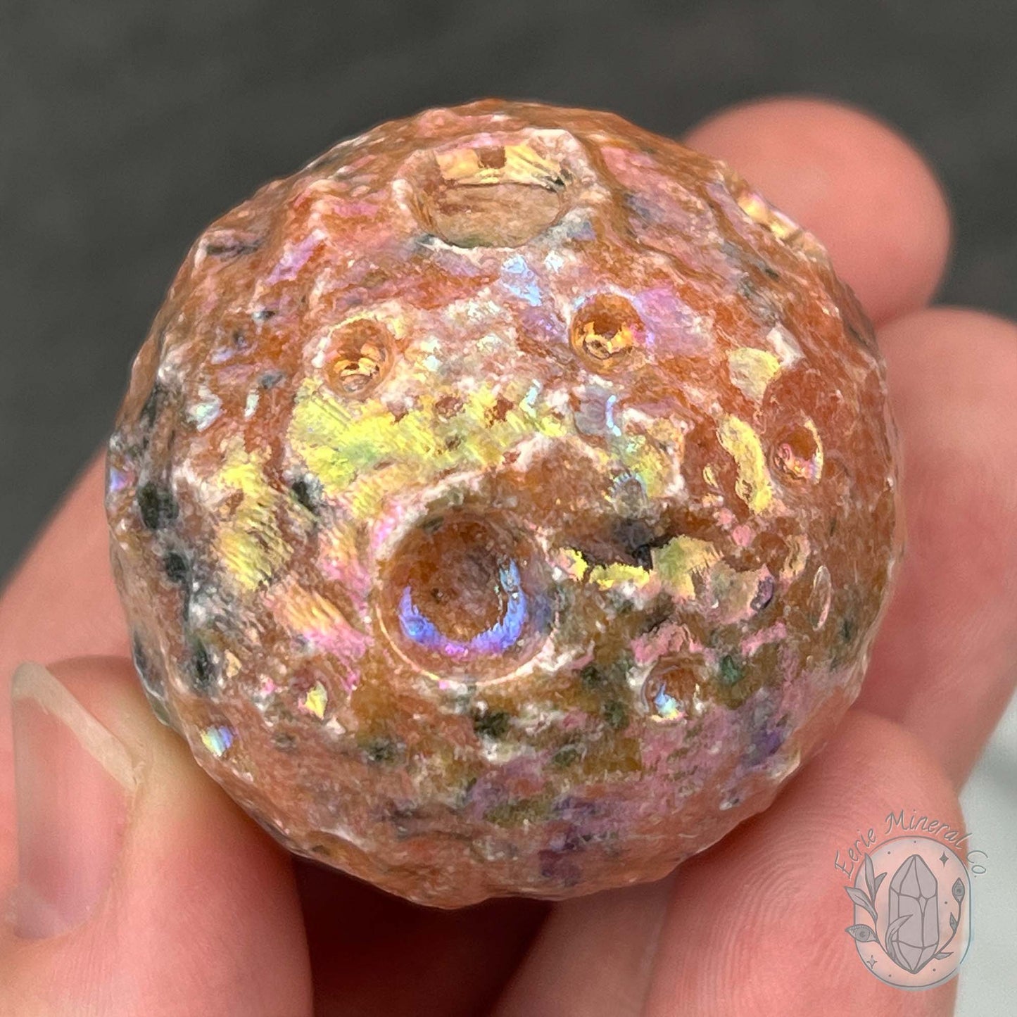 Angel Aura Sunstone Planetary Moon Carvings