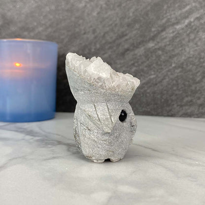 Bladed (Paper) Calcite Elephant Carving