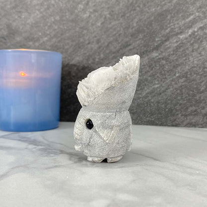 Bladed (Paper) Calcite Elephant Carving