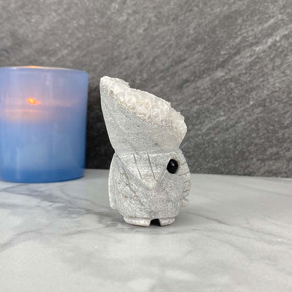 Bladed (Paper) Calcite Elephant Carving