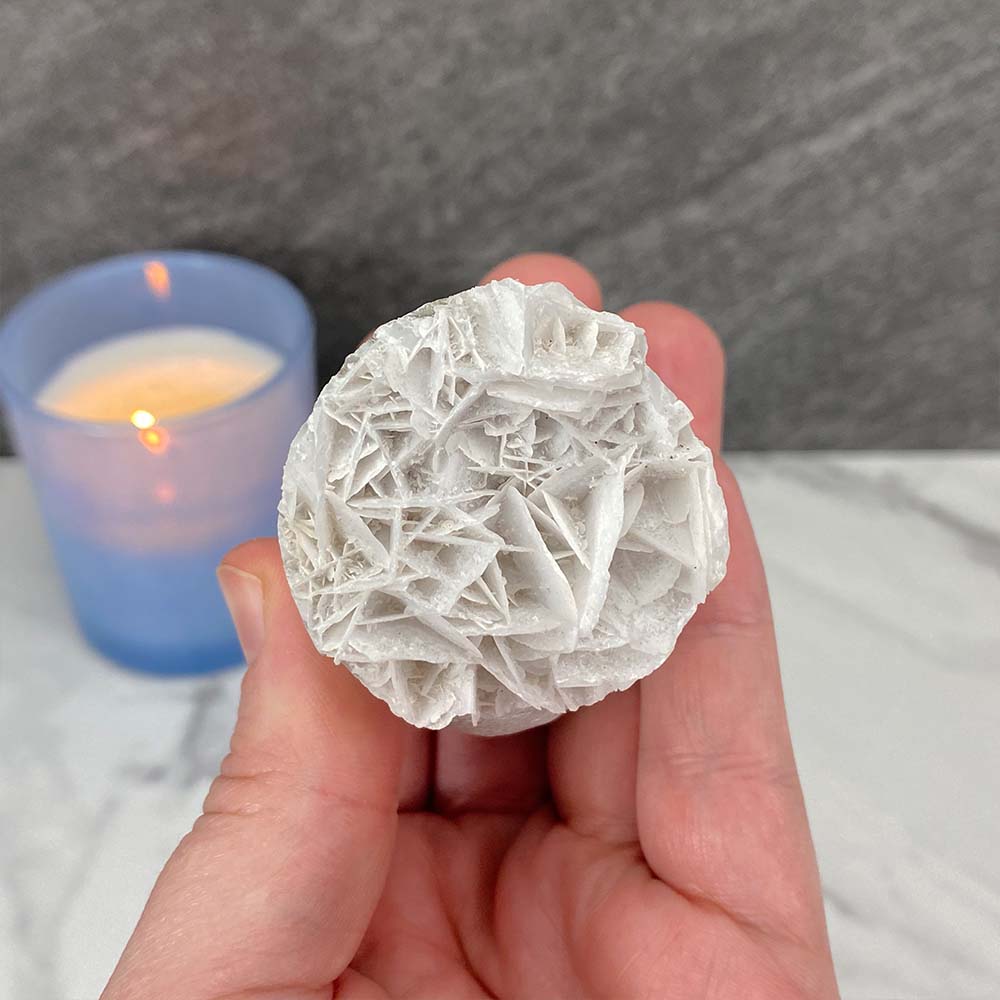 Bladed (Paper) Calcite Elephant Carving