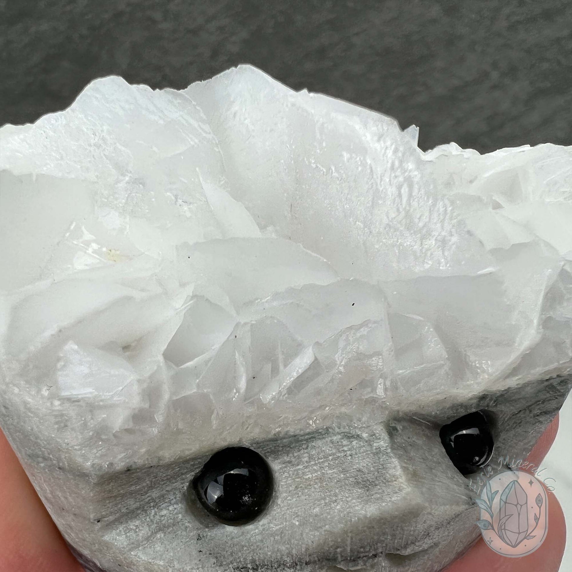 UV Reactive Bladed, Paper Calcite Hedgehog Specimen