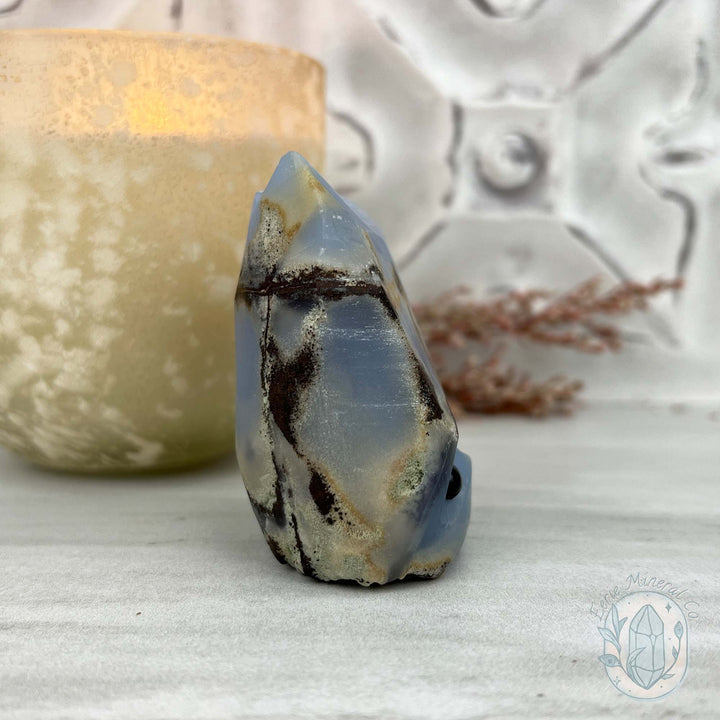 Blue Chalcedony Hedgehog Carving Specimen