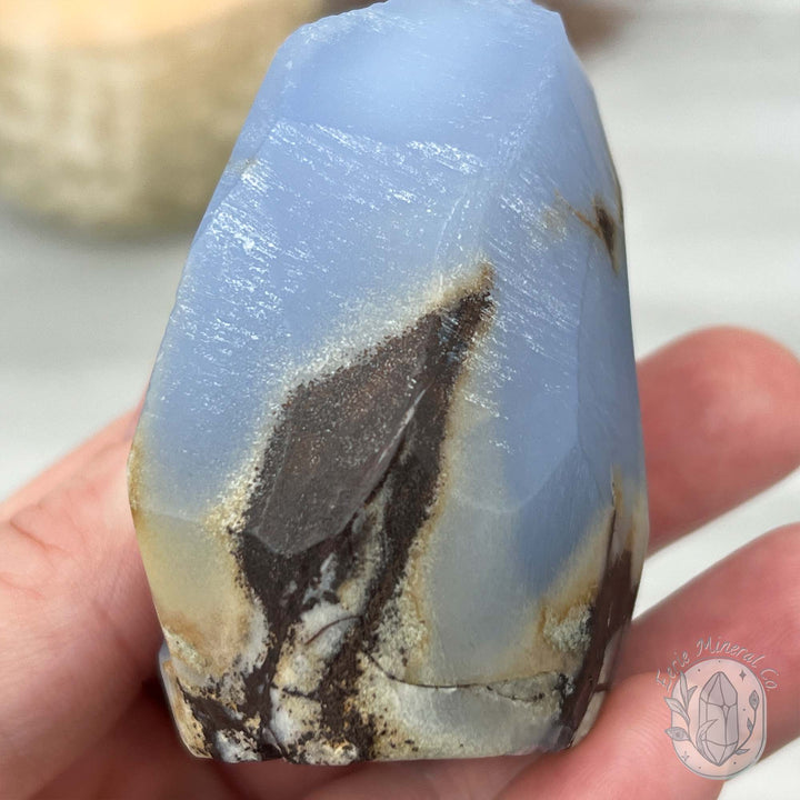 Blue Chalcedony Hedgehog Carving Specimen