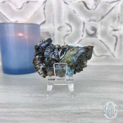 Delicate Blue Needle Aragonite Specimen