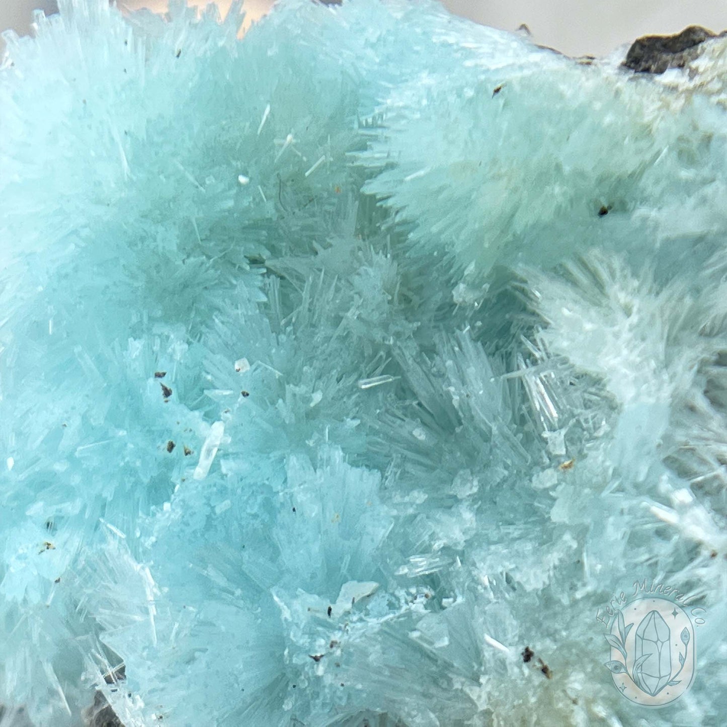 Delicate Blue Needle Aragonite Specimen