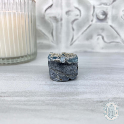 Blue Sugar Fluorite with Quartz Hedgehog Specimen