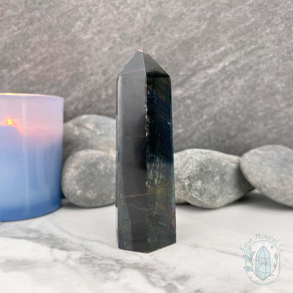 Polished Blue Tiger Eye (Crocidolite) Tower