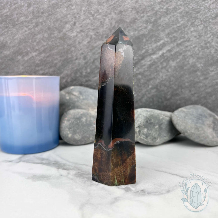 Polished Blue Tiger Eye (Crocidolite) Tower