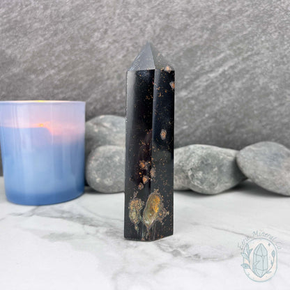 Polished Blue Tiger Eye (Crocidolite) Tower