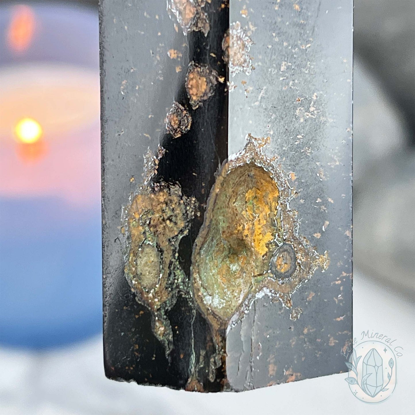 Polished Blue Tiger Eye (Crocidolite) Tower