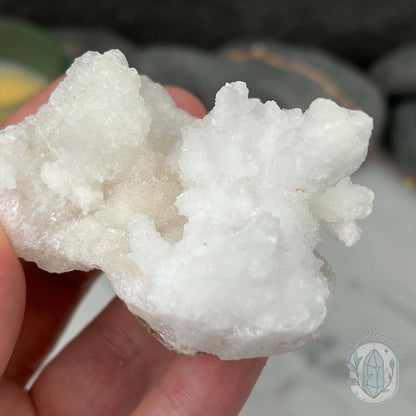 White Druzy Calcite Hedgehog Carving