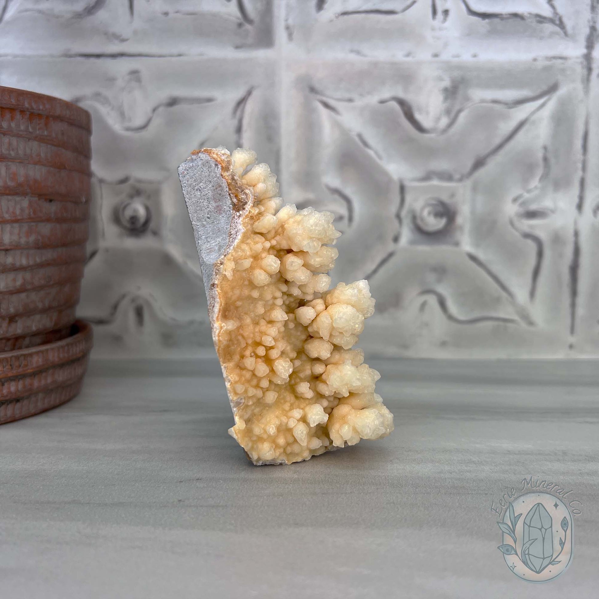 Natural Druzy Cave Calcite Stalactite Specimen