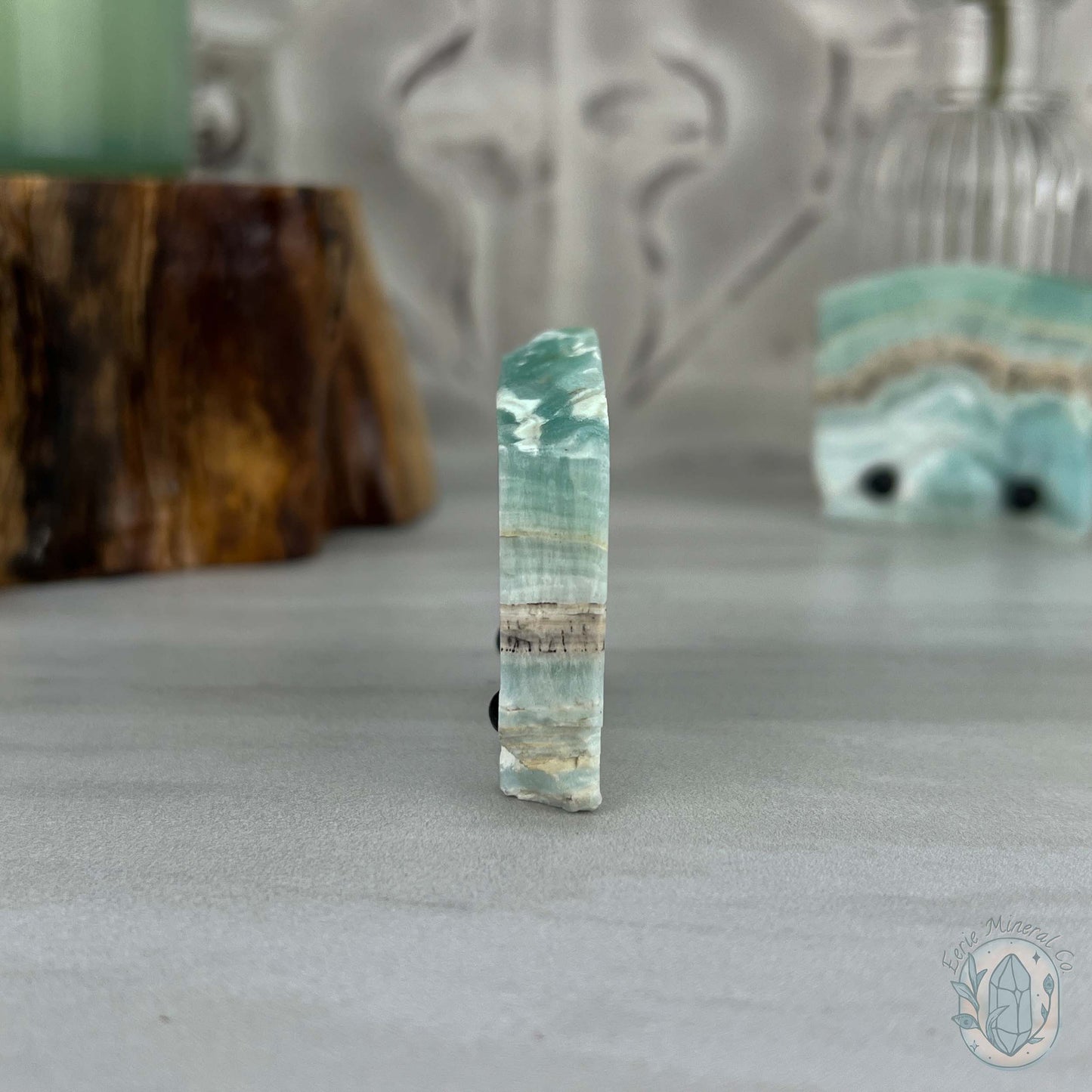 Beach Vibes Caribbean Calcite Slab Style Pet Rock