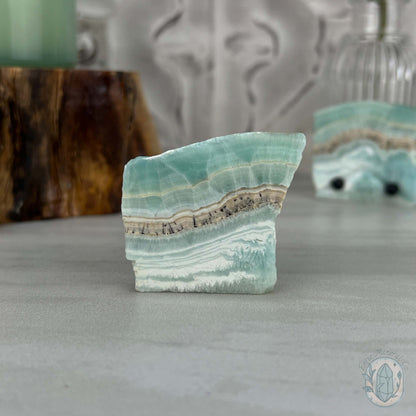 Beach Vibes Caribbean Calcite Slab Style Pet Rock