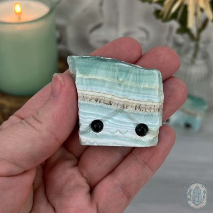 Beach Vibes Caribbean Calcite Slab Style Pet Rock