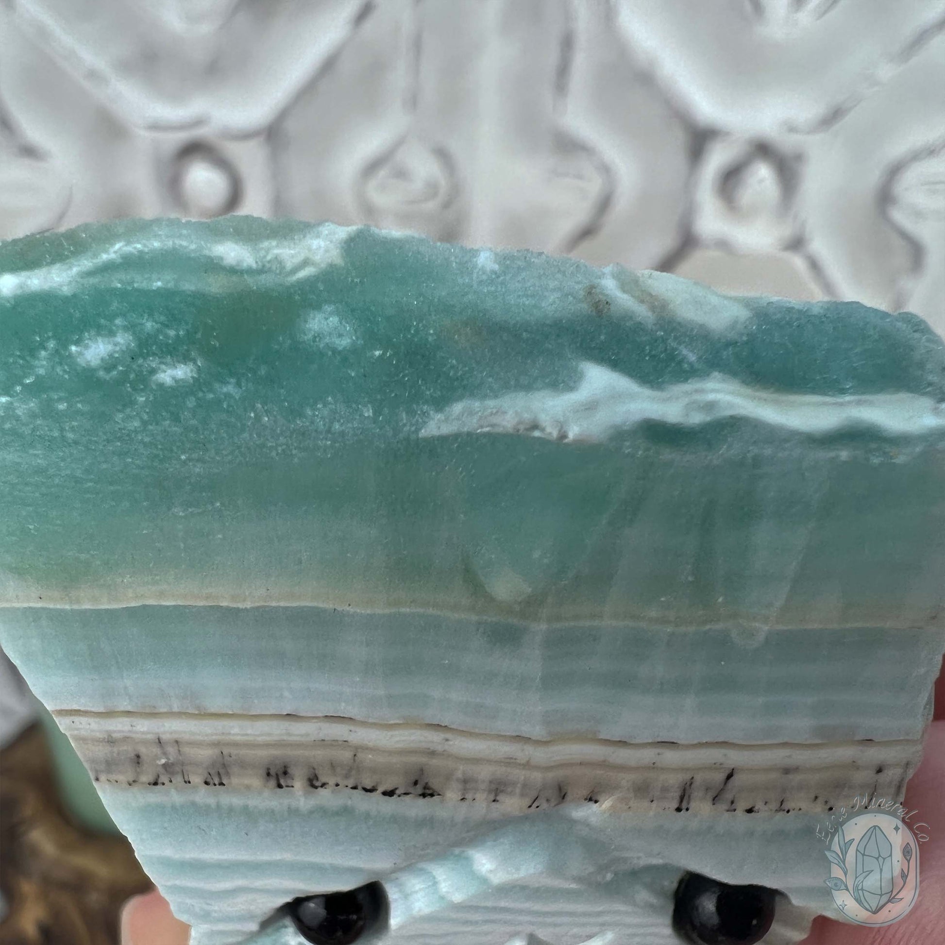 Beach Vibes Caribbean Calcite Slab Style Pet Rock