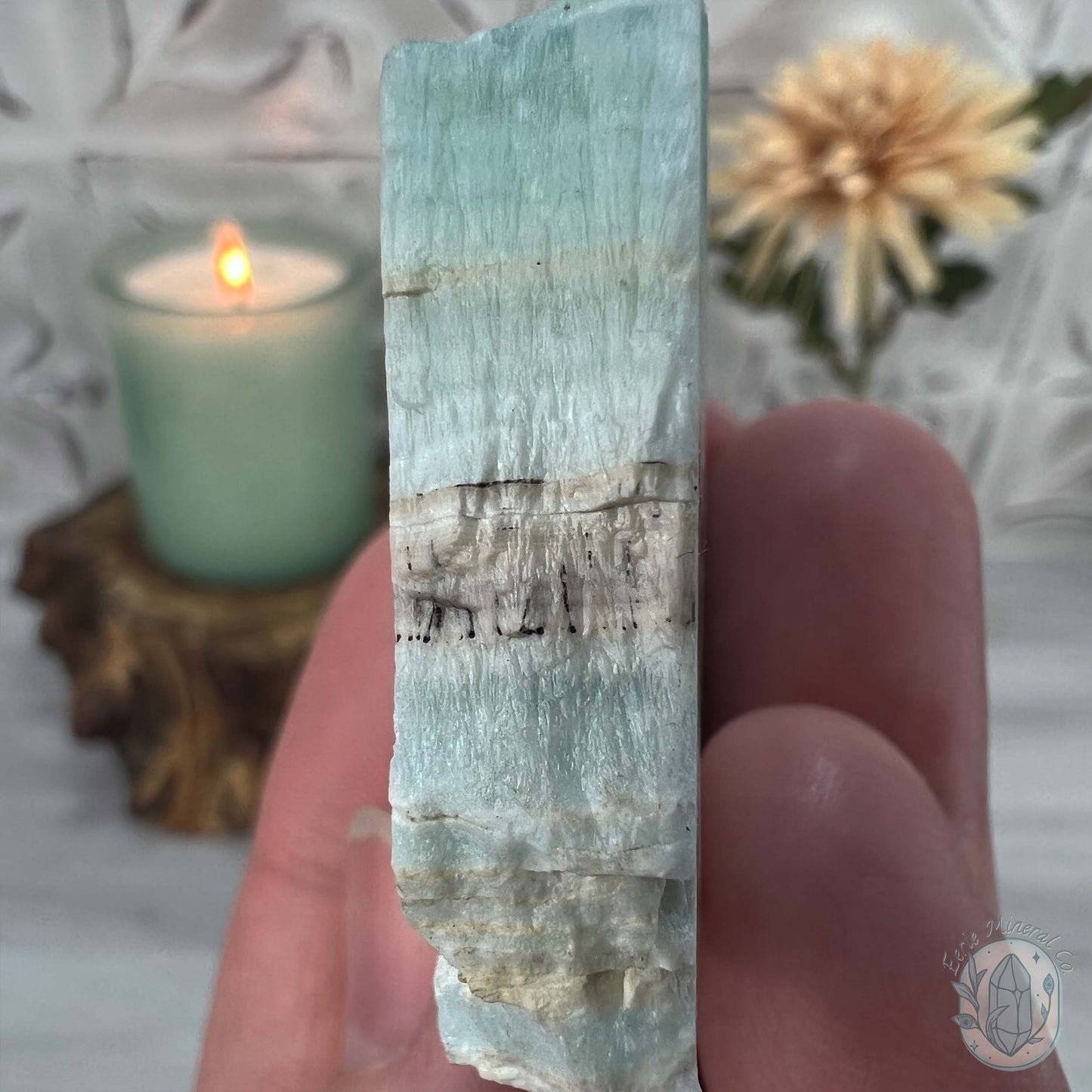 Beach Vibes Caribbean Calcite Slab Style Pet Rock