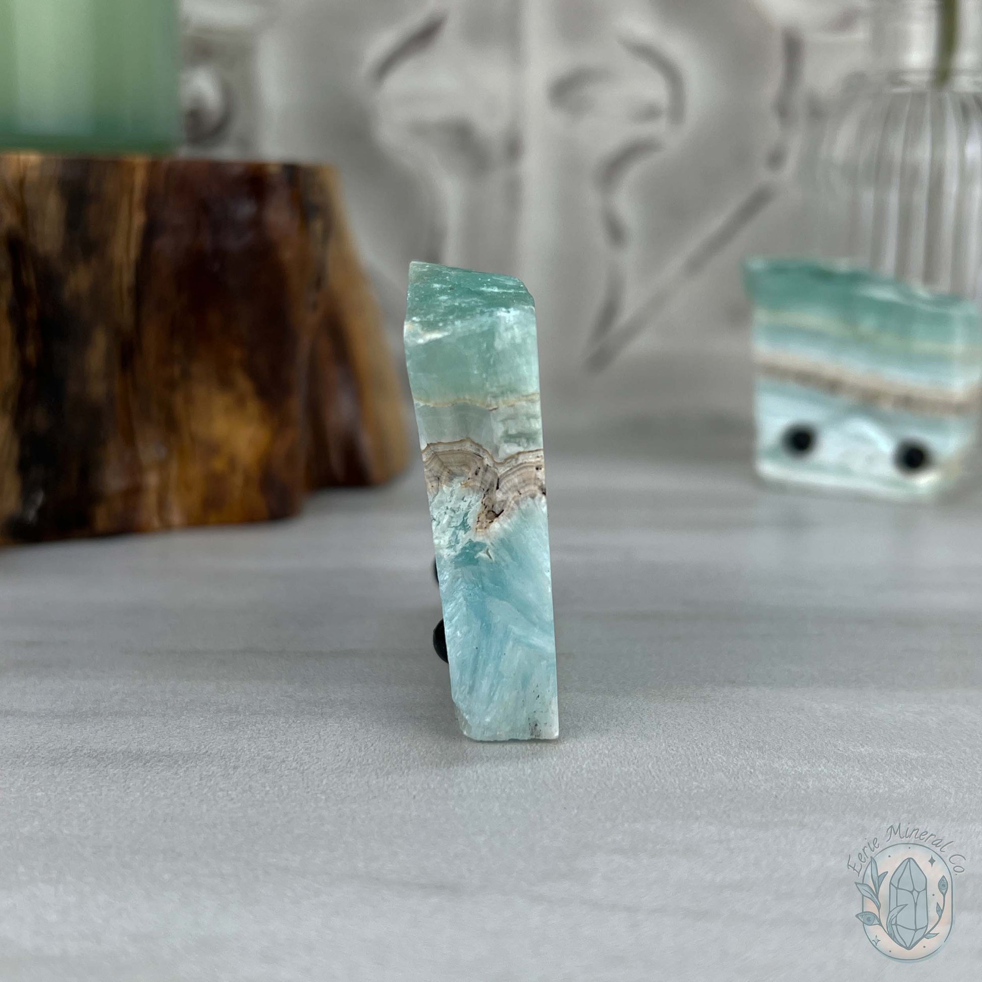 Beach Vibes Caribbean Calcite Slab Style Pet Rock