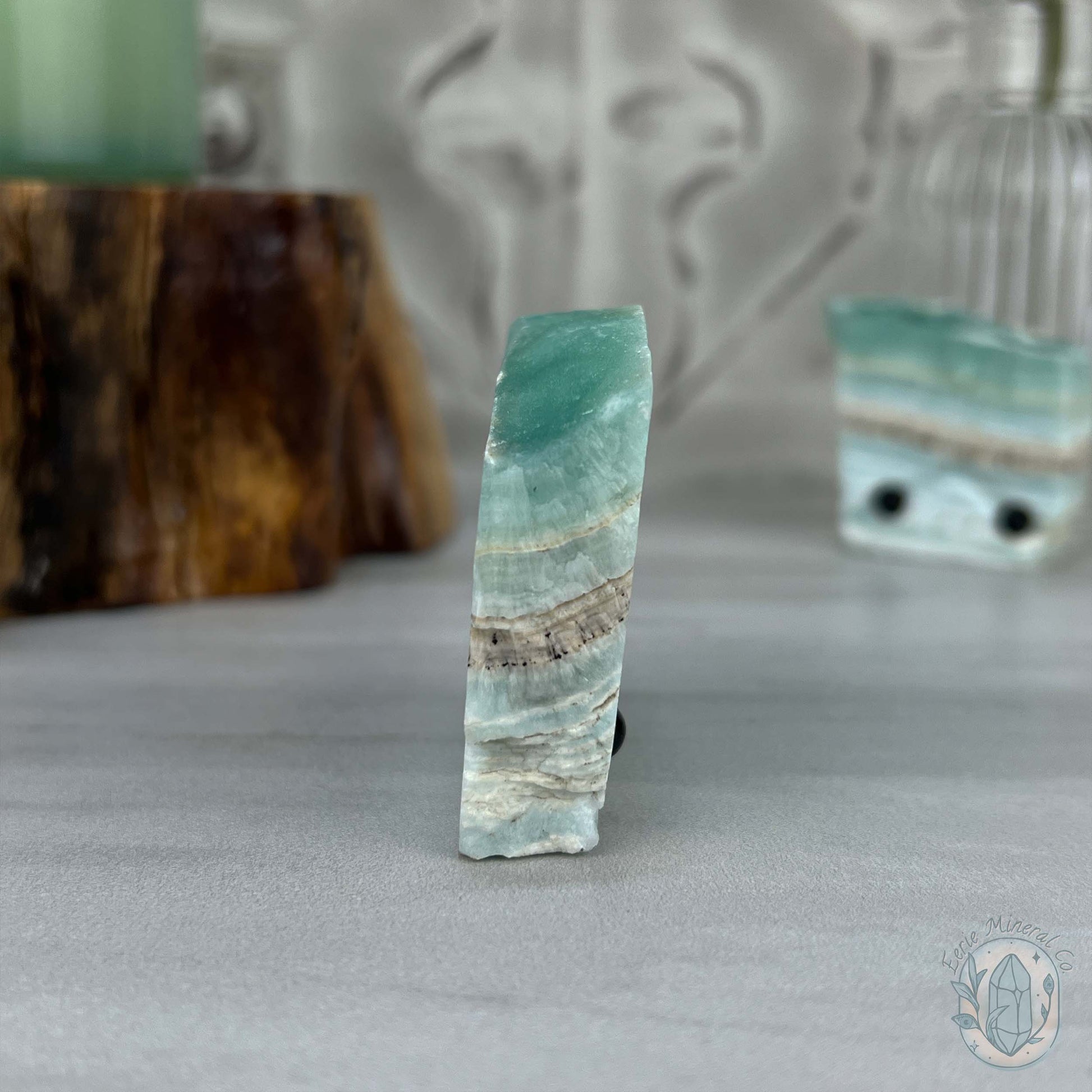 Beach Vibes Caribbean Calcite Slab Style Pet Rock
