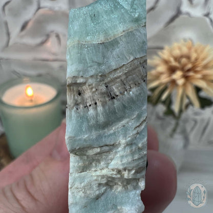 Beach Vibes Caribbean Calcite Slab Style Pet Rock