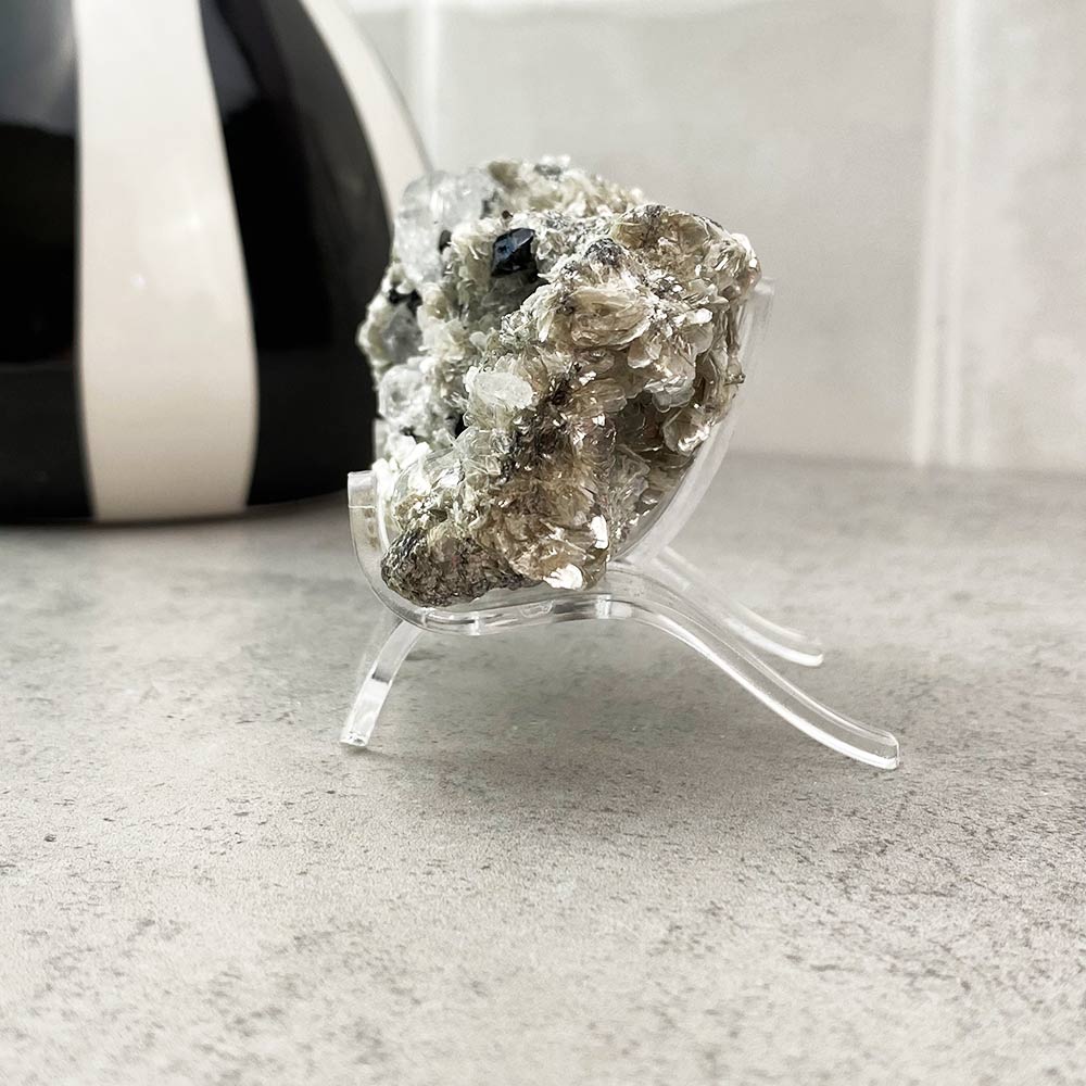 Aquamarine with Cassiterite and Mica Specimen