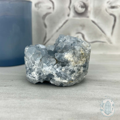 Celestite Crystal Hedgehog Carving Specimen