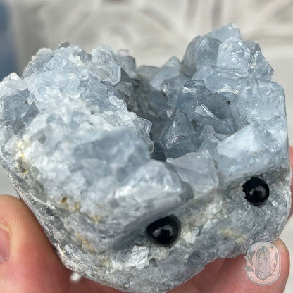 Celestite Crystal Hedgehog Carving Specimen