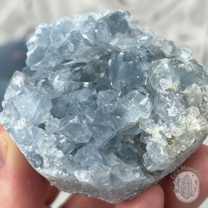 Celestite Crystal Hedgehog Carving Specimen