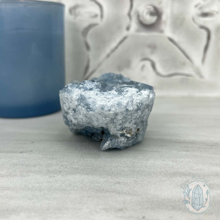 Celestite Crystal Hedgehog Carving Specimen