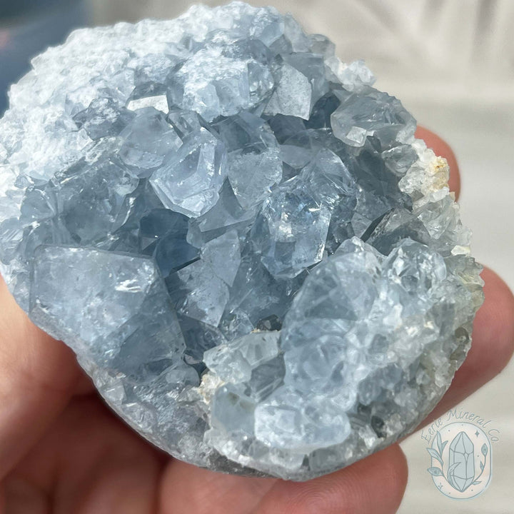 Celestite Crystal Hedgehog Carving Specimen