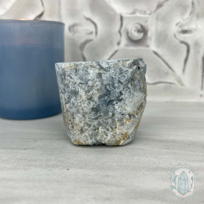 Celestite Crystal Hedgehog Carving Specimen