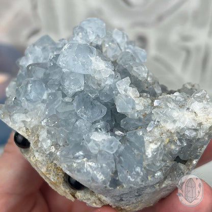 Celestite Crystal Hedgehog Carving Specimen