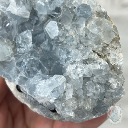 Celestite Crystal Hedgehog Carving Specimen