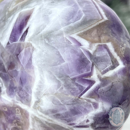 Chevron Amethyst (Dream Amethyst) Skull Carving