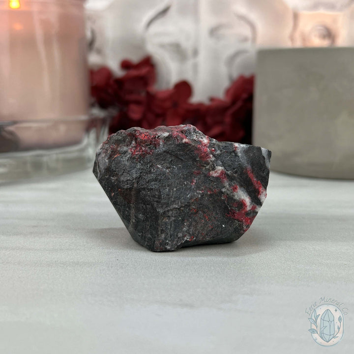 Raw Cinnabar Pet Rock Specimen