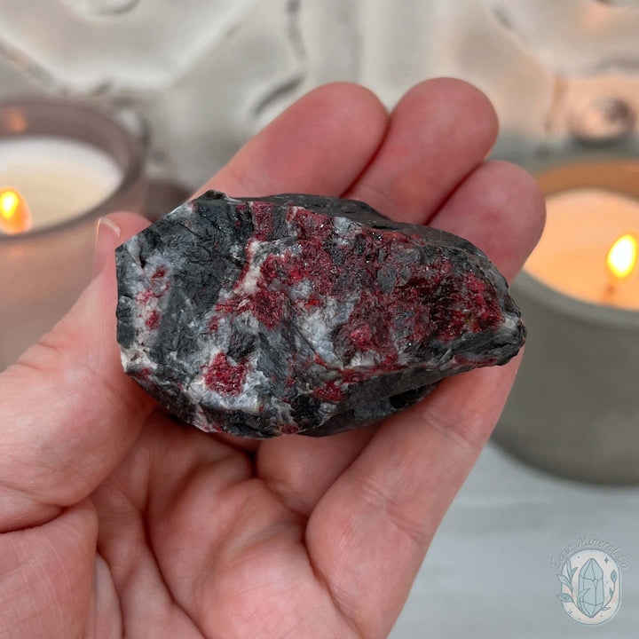 Raw Cinnabar Pet Rock Specimen