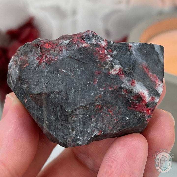 Raw Cinnabar Pet Rock Specimen