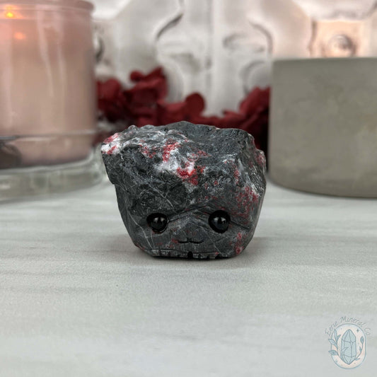 Raw Cinnabar Pet Rock Specimen