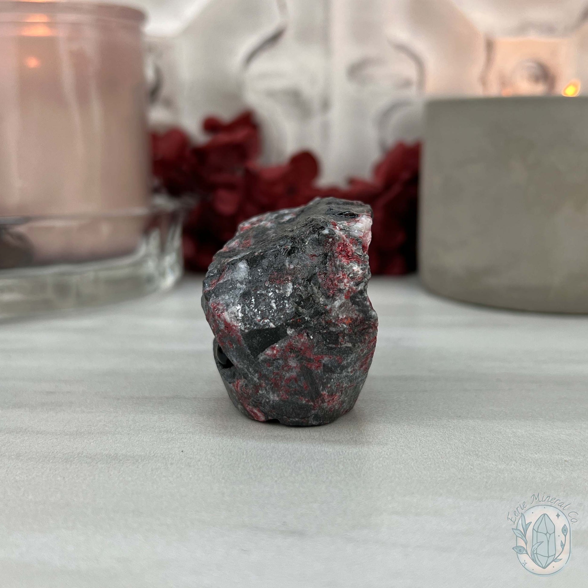 Raw Cinnabar Pet Rock Specimen