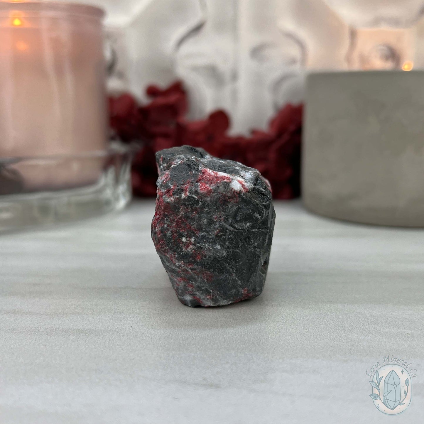 Raw Cinnabar Pet Rock Specimen