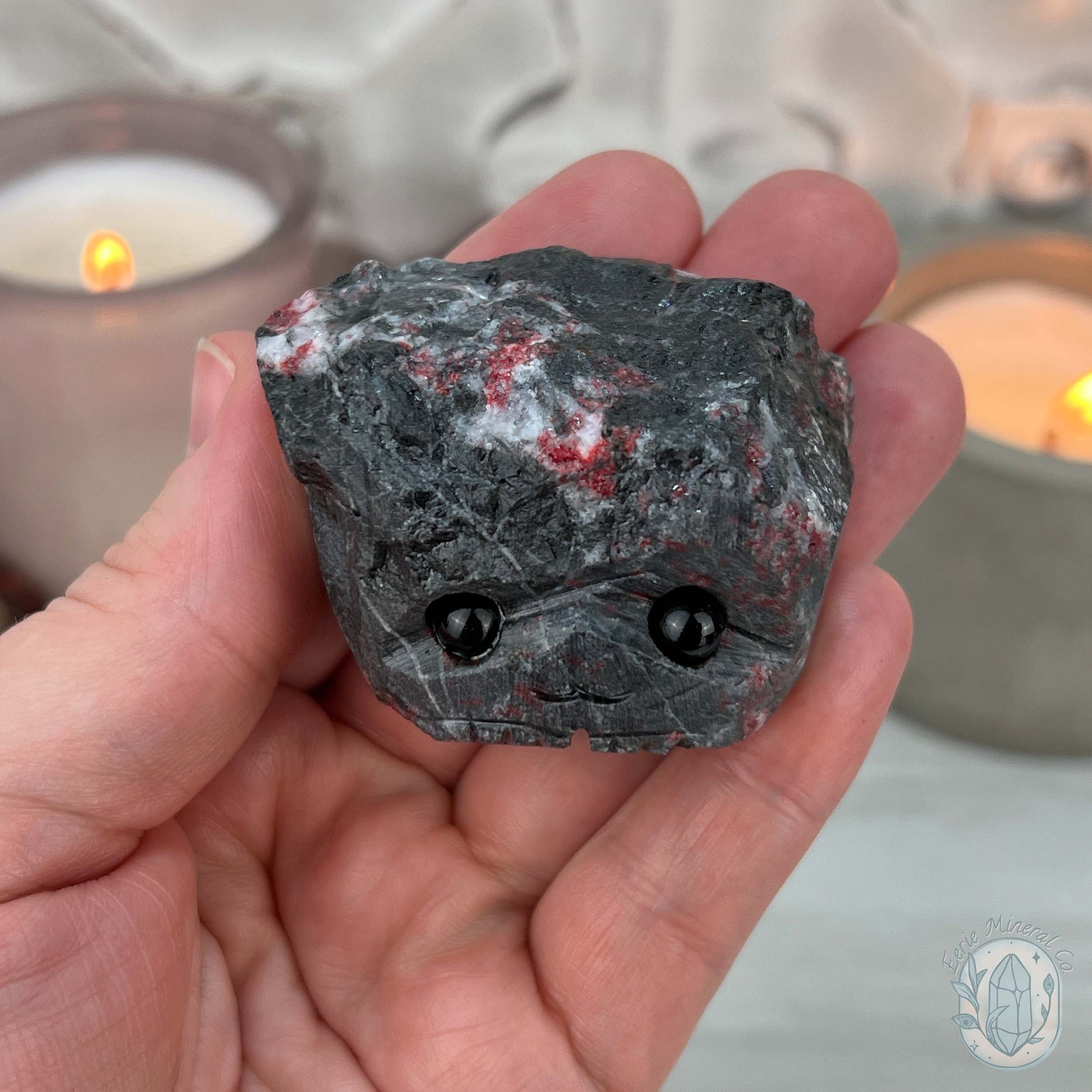Raw Cinnabar Pet Rock Specimen