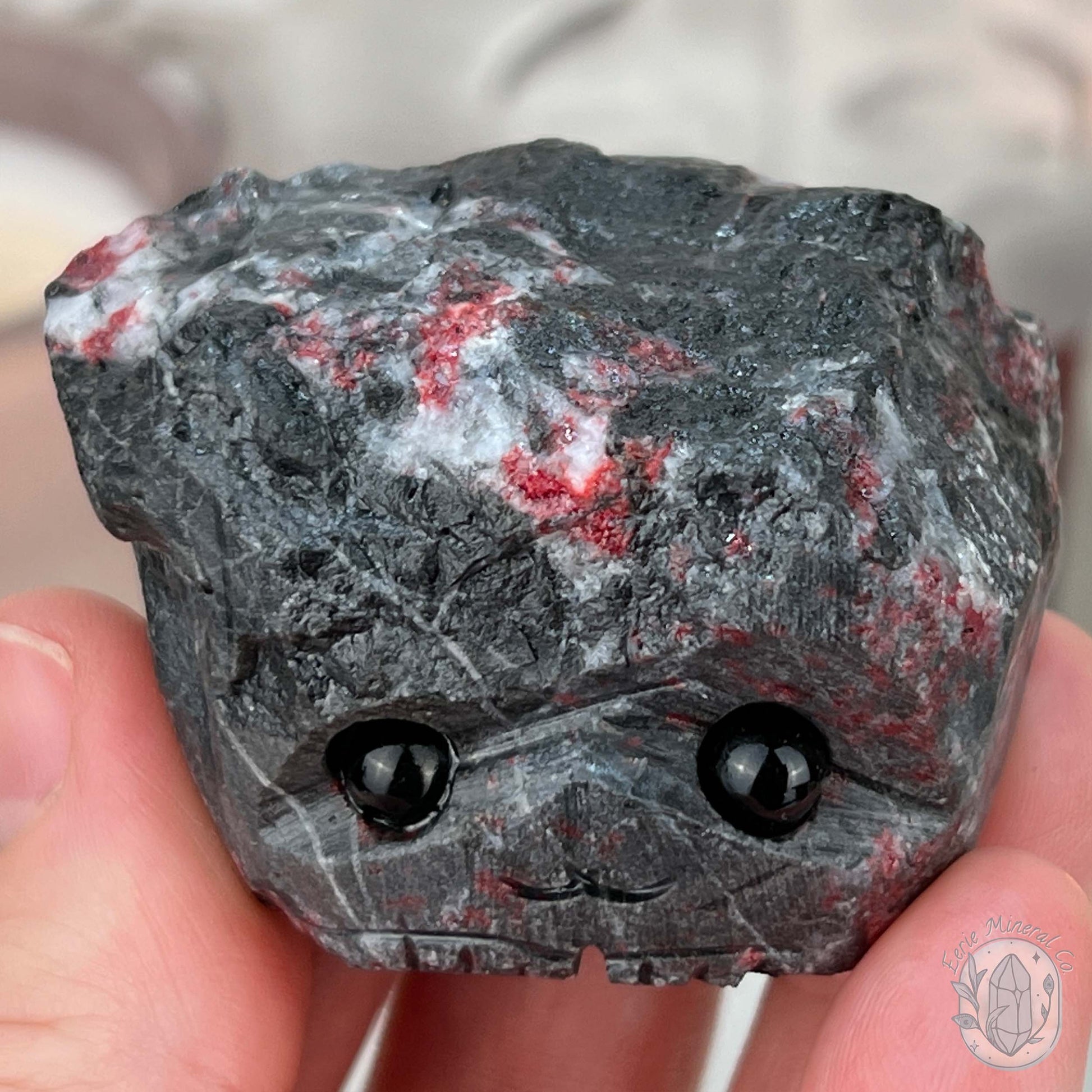 Raw Cinnabar Pet Rock Specimen