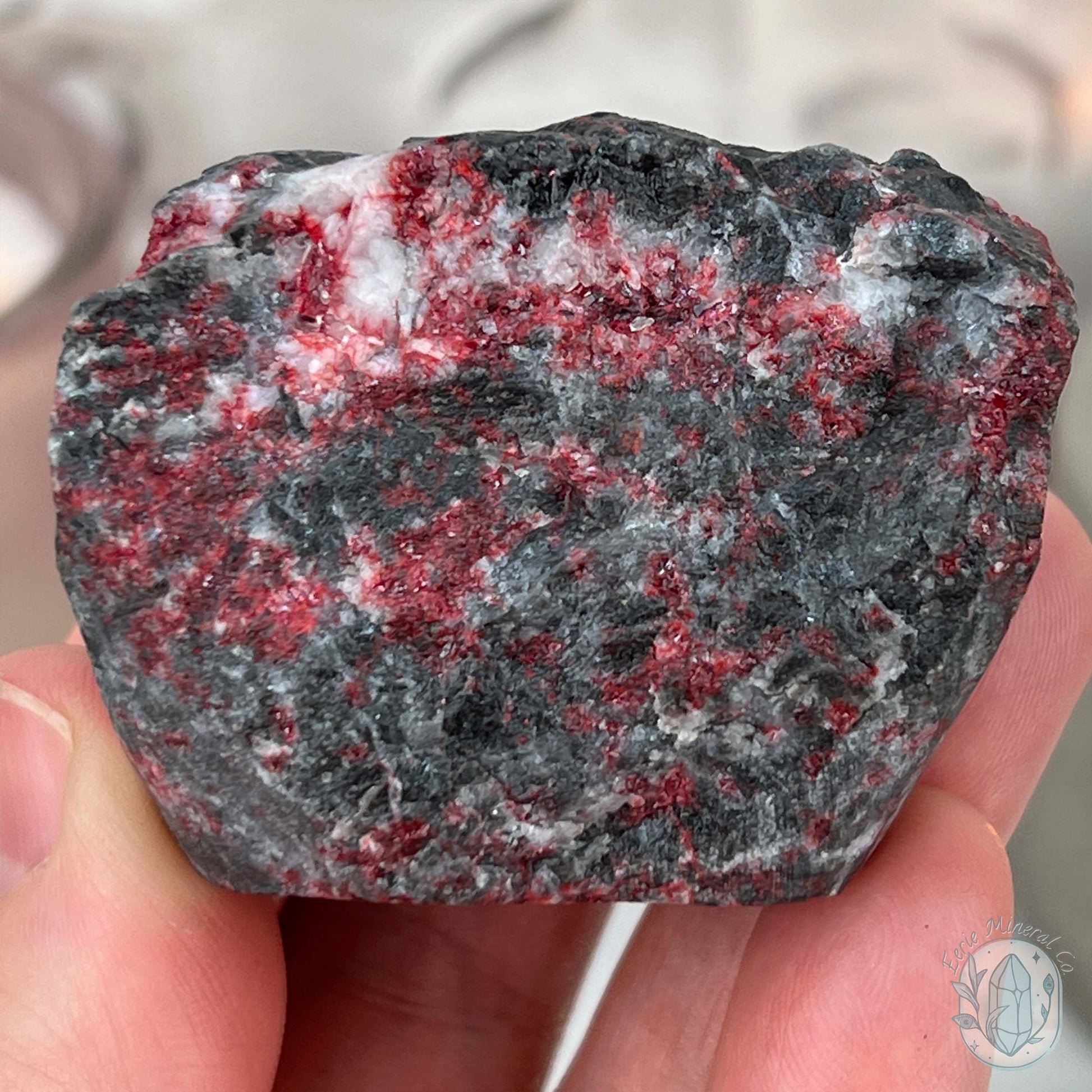 Raw Cinnabar Pet Rock Specimen