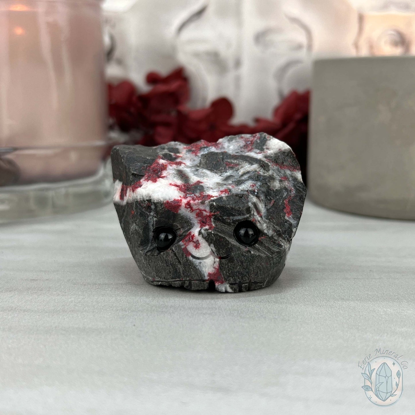 Raw Cinnabar Pet Rock Specimen