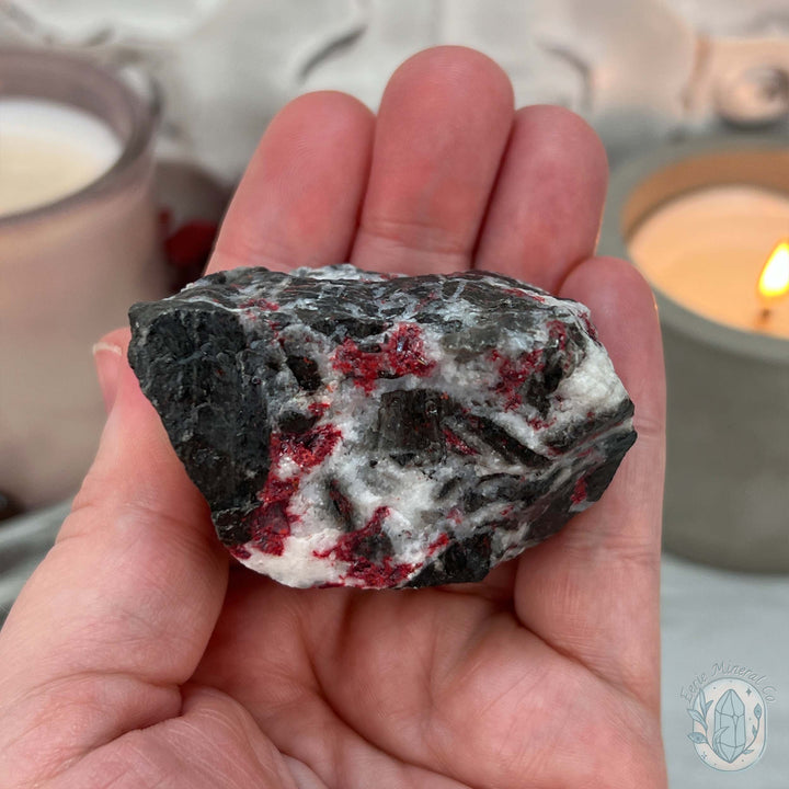 Raw Cinnabar Pet Rock Specimen