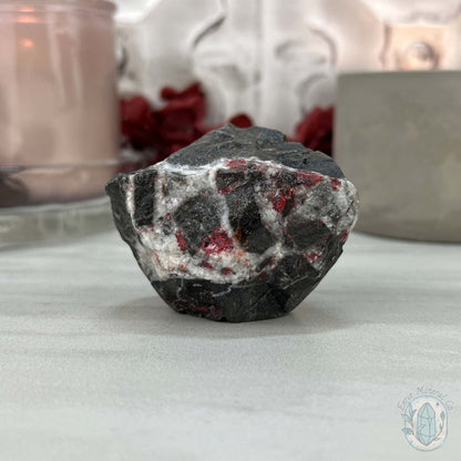 Raw Cinnabar Pet Rock Specimen